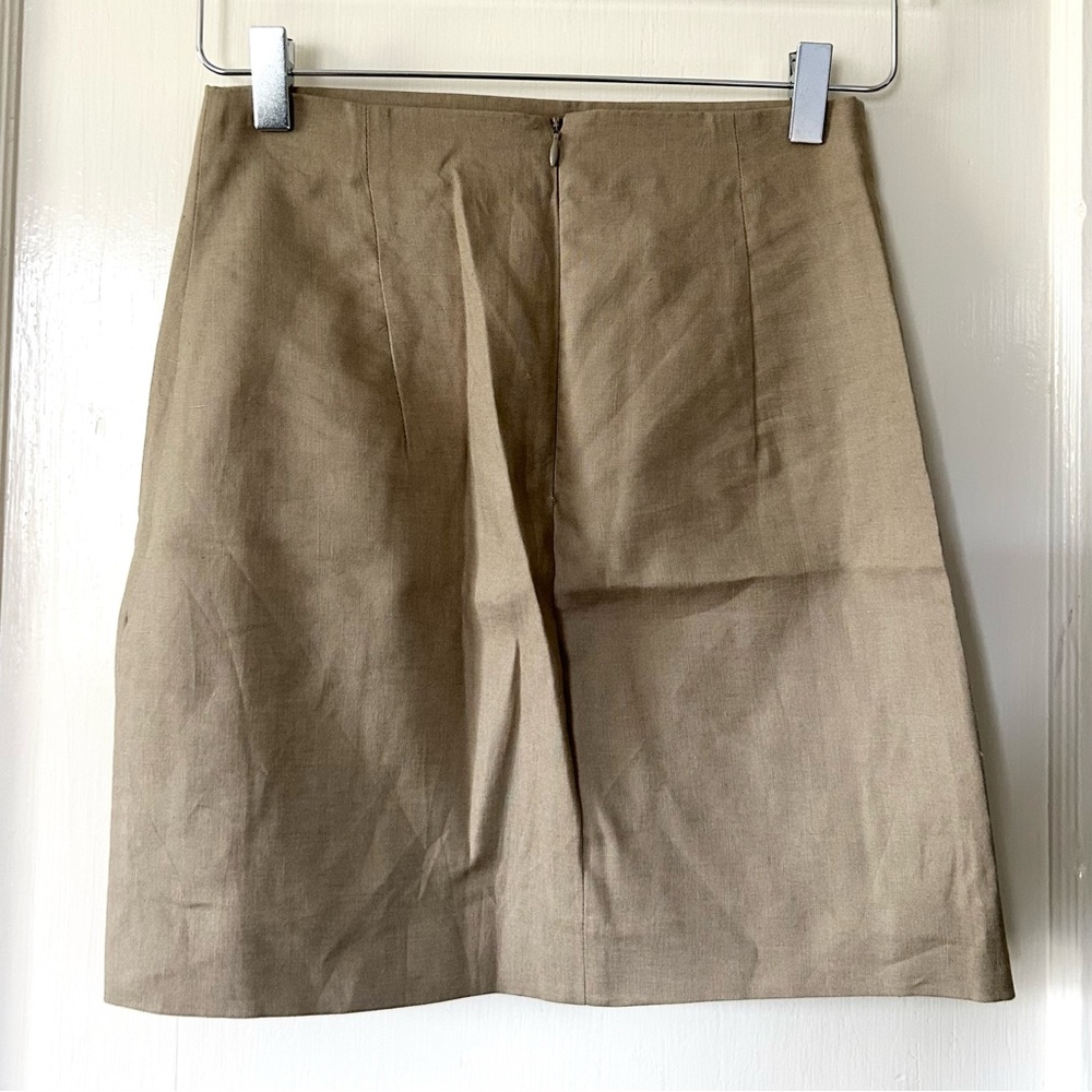 NWT Zara Linen Beaded Mini Skirt Sand Nude XS Blogger Favorite - Picture 12 of 14